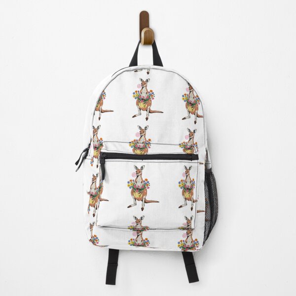 Item preview, Kangaroo Blowing Bubblegum with Flowers designed and sold by TeeARTHY.