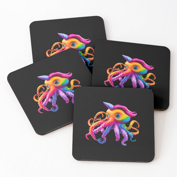 Item preview, Neon Rainbow Unicorn Octopus – Bold Magical Deep Sea Creature designed and sold by Ivy-Triggs.