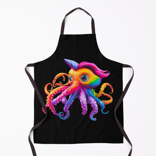 Item preview, Neon Rainbow Unicorn Octopus – Bold Magical Deep Sea Creature designed and sold by Ivy-Triggs.