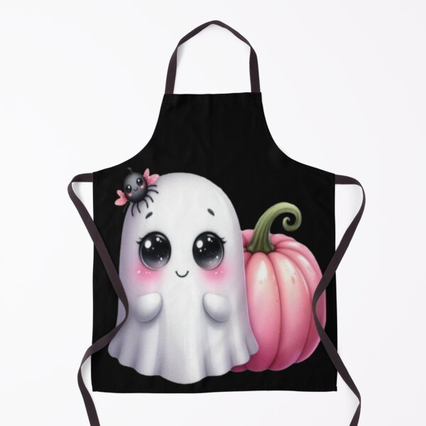 Item preview, sweet ghost with a pink and pumpkin designed and sold by szydelkowanika.
