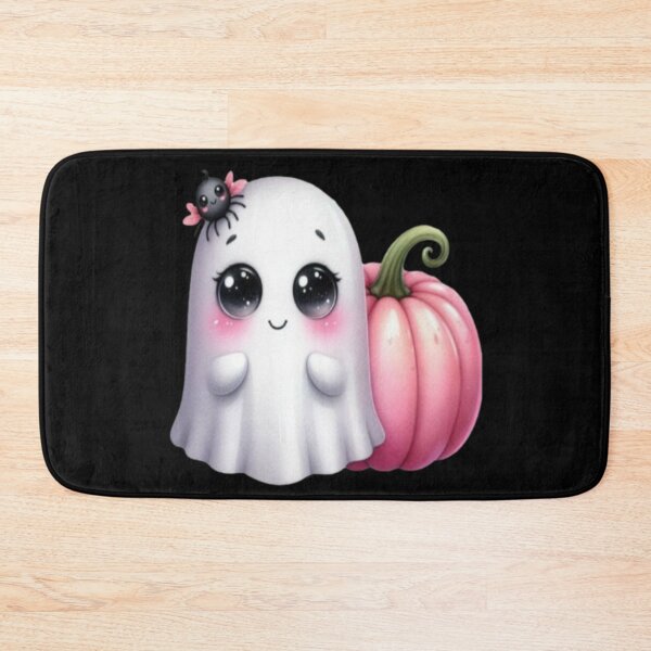 Item preview, sweet ghost with a pink and pumpkin designed and sold by szydelkowanika.