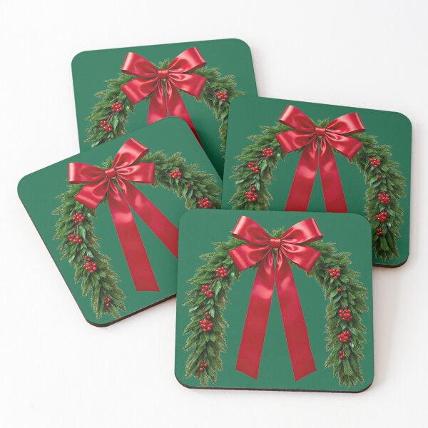 Item preview, Christmas Garland with Red Berries and Ribbon designed and sold by christmas-xmas.