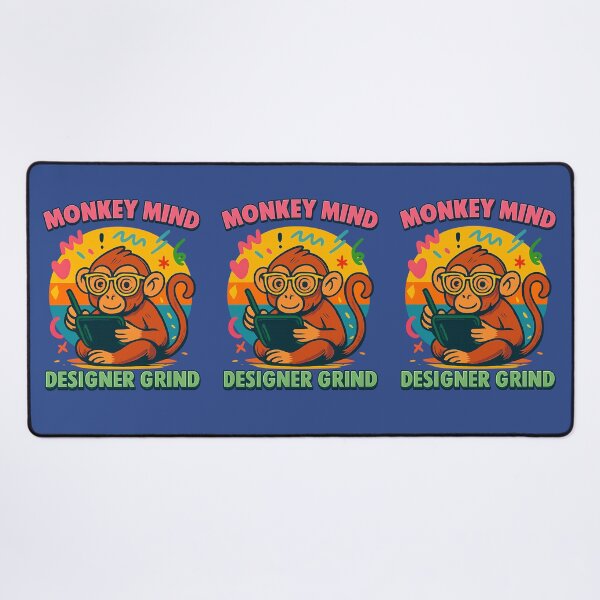 Item preview, Monkey Mind Designer Grind – Funny Creative Chaos Illustration designed and sold by Modivox.