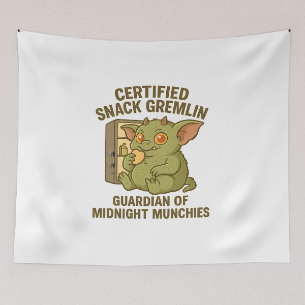 Item preview, Certified Snack Gremlin – Funny Kawaii Meme | Funny Goblin Fashion Food Design designed and sold by Cat & Coffee Studio.