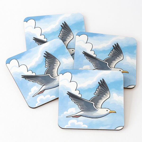 Item preview, White Wings Vintage Flying Seagull Soaring Poster Art designed and sold by White-Camel.