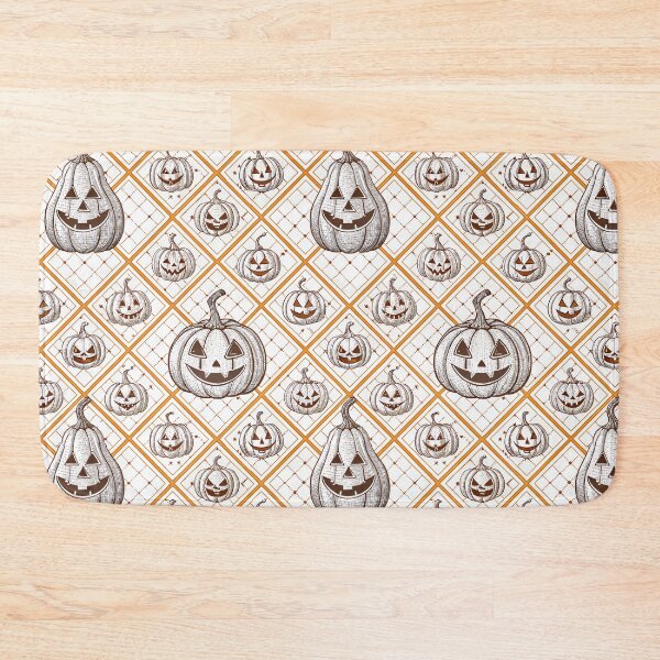 Item preview, Jack-o-lantern on a White and Orange Grid designed and sold by Magnuna.