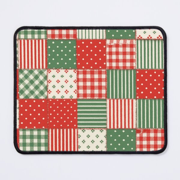 Item preview, Red White Green Christmas Patchwork designed and sold by SassyArtistry.