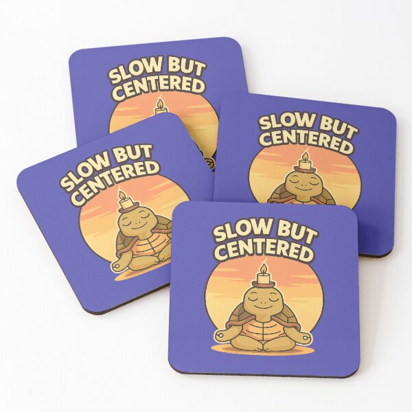 Item preview, Slow But Centered – Zen Turtle Meditation Quote designed and sold by Modivox.