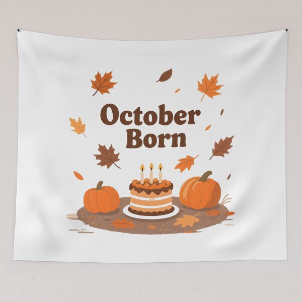 Item preview, Halloween Birthday October Birthday Vibes | Autumn Born Celebration Design designed and sold by Uglyandcute.