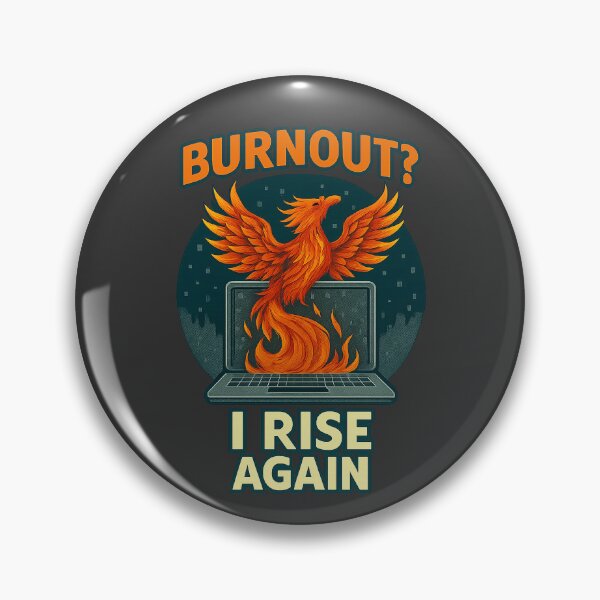 Item preview, Burnout? I Rise Again – Phoenix Laptop Design Quote designed and sold by Modivox.