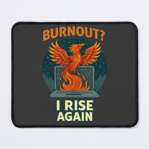 Item preview, Burnout? I Rise Again – Phoenix Laptop Design Quote designed and sold by Modivox.