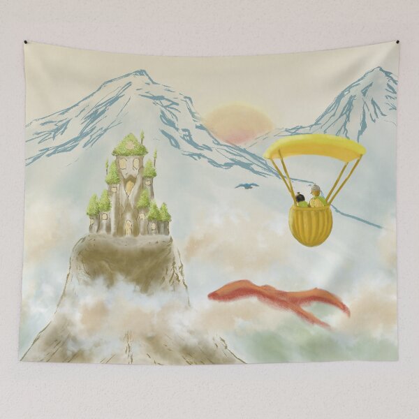 Item preview, Three friends on an adventure towards a tree castle designed and sold by greenPQBstudio.
