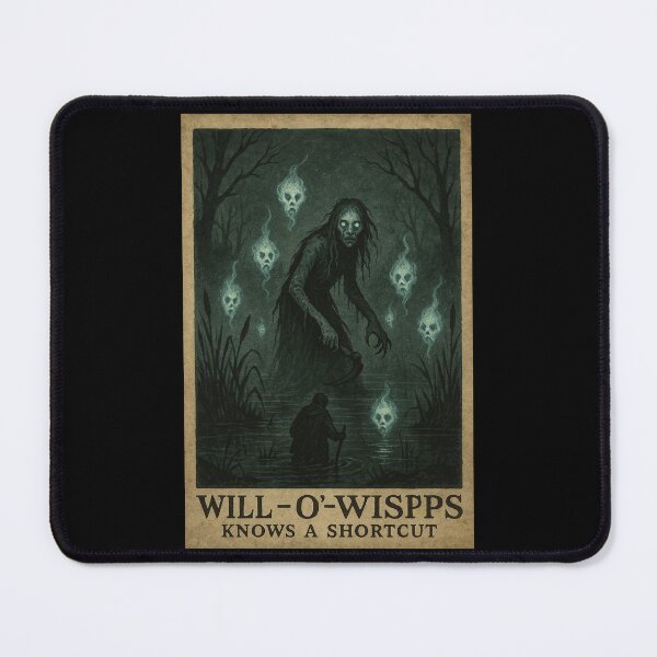 Item preview, Slavic Folklore Poster – Will-o’-the-Wisp Spirits, Dark Woodland Horror designed and sold by JacobKAurumhead.