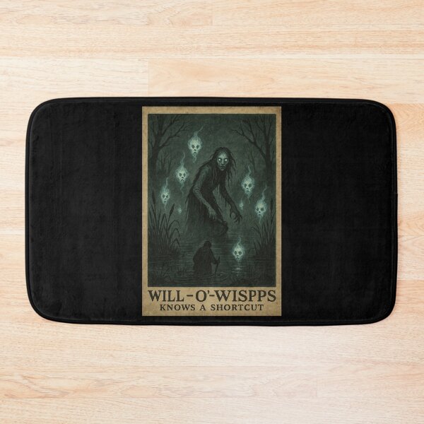 Item preview, Slavic Folklore Poster – Will-o’-the-Wisp Spirits, Dark Woodland Horror designed and sold by JacobKAurumhead.