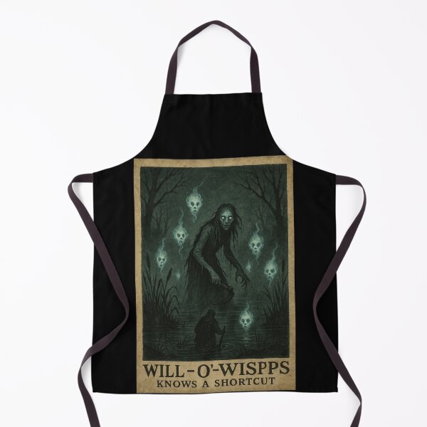 Item preview, Slavic Folklore Poster – Will-o’-the-Wisp Spirits, Dark Woodland Horror designed and sold by JacobKAurumhead.