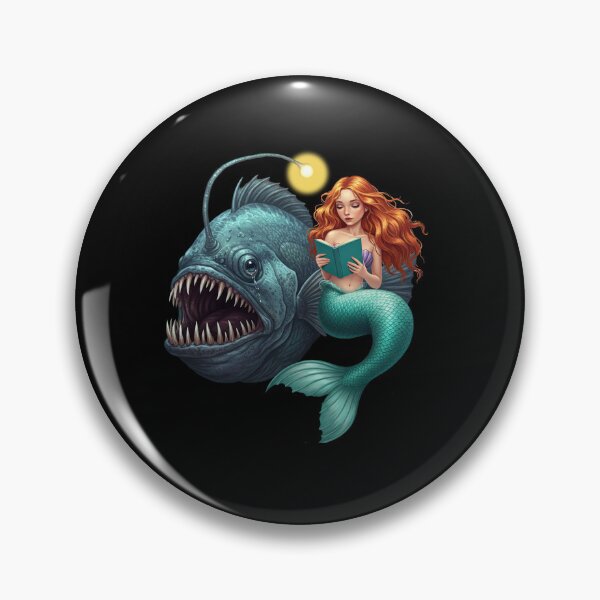 Item preview, Mermaid Reading to an Anglerfish designed and sold by TeeARTHY.