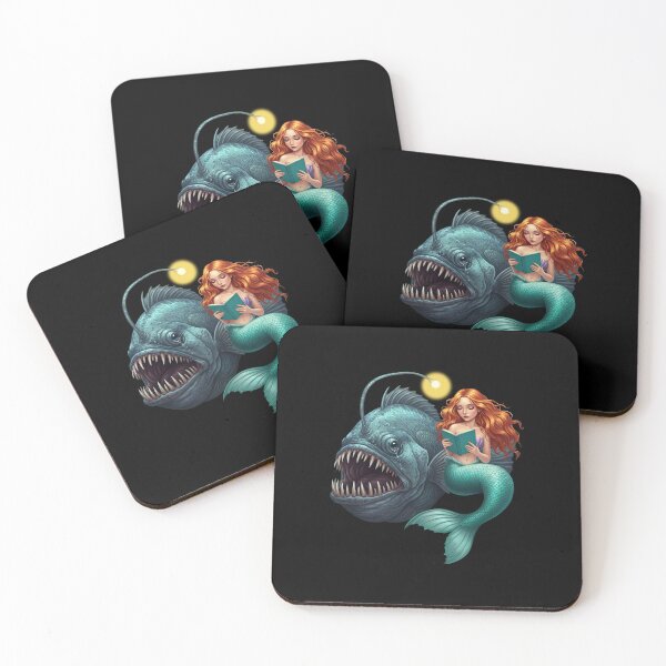Item preview, Mermaid Reading to an Anglerfish designed and sold by TeeARTHY.