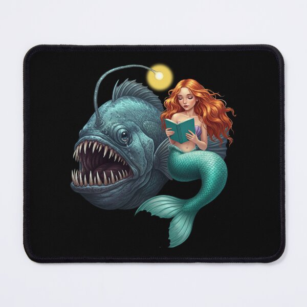 Item preview, Mermaid Reading to an Anglerfish designed and sold by TeeARTHY.