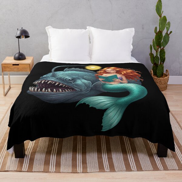 Item preview, Mermaid Reading to an Anglerfish designed and sold by TeeARTHY.