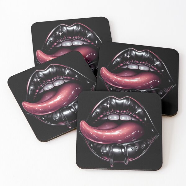 Item preview, black witch lips designed and sold by szydelkowanika.