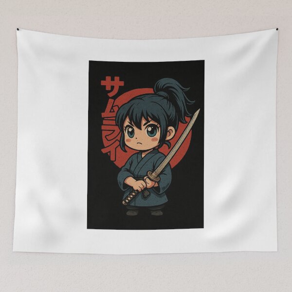 Item preview, Chibi Samurai Anime Girl designed and sold by Pollen-gaming.