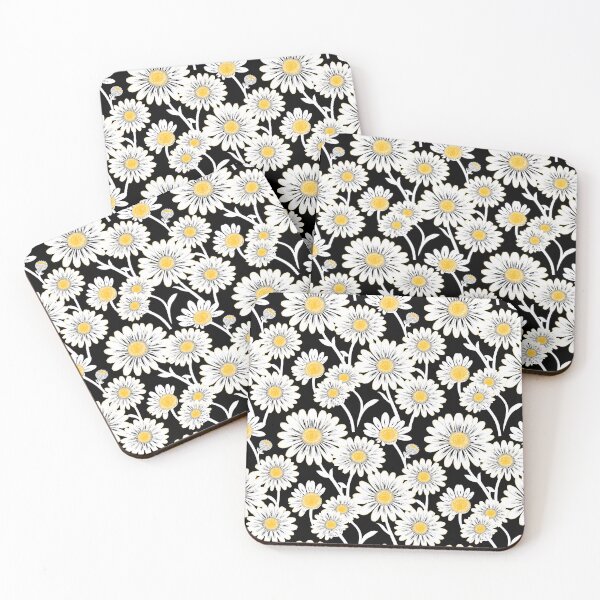 Item preview, Black and White Daisy Flowers Seamless Repeat designed and sold by Sharon Schwalbe.