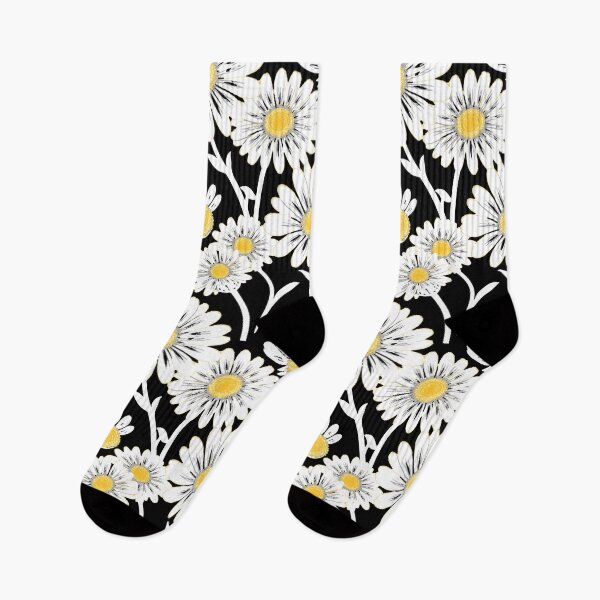 Item preview, Black and White Daisy Flowers Seamless Repeat designed and sold by Sharon Schwalbe.