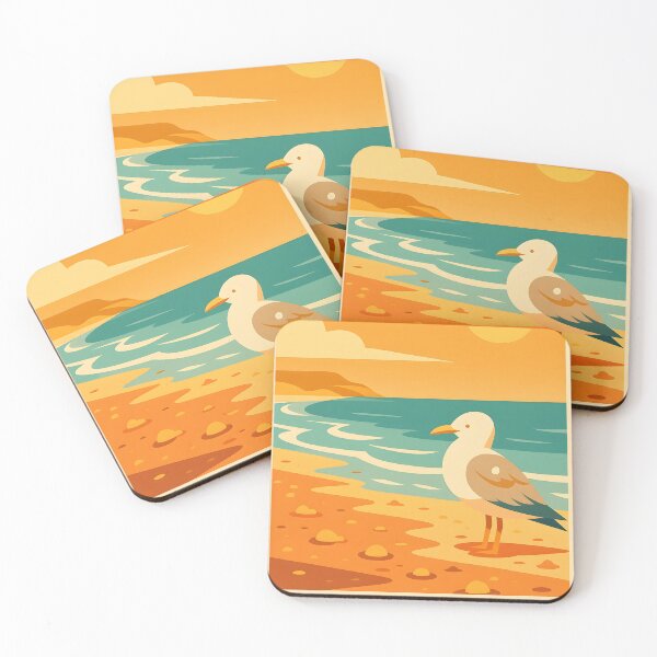 Item preview, Normandy Therapy Vintage Seagull Poster Art designed and sold by White-Camel.