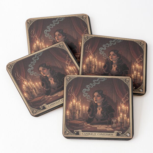 Item preview, Candlelit Confession – Gothic Lady Surrounded by Smoke and Secrets. designed and sold by Spark2Seduction.