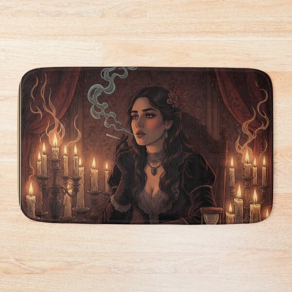 Item preview, Candlelit Confession – Gothic Lady Surrounded by Smoke and Secrets. designed and sold by Spark2Seduction.