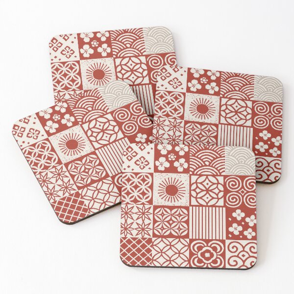 Item preview, Red White Wagara Patchwork designed and sold by SassyArtistry.