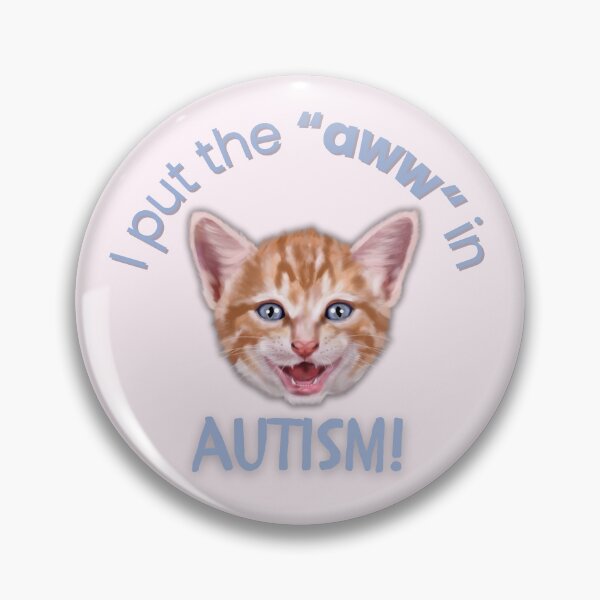 Item preview, I Put the “Aww” in Autism! (Orange Kitten) designed and sold by EllaCrowellArt.
