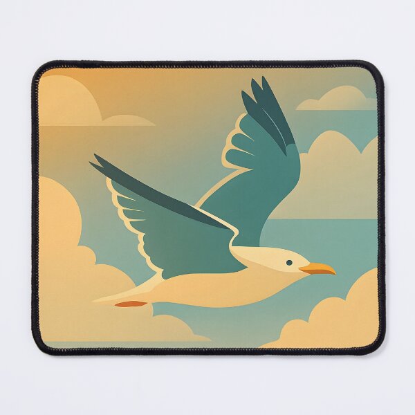 Item preview, Normandy Vibes Vintage Flying Seagull Coastal Poster Art designed and sold by White-Camel.