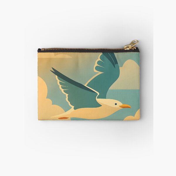 Item preview, Normandy Vibes Vintage Flying Seagull Coastal Poster Art designed and sold by White-Camel.