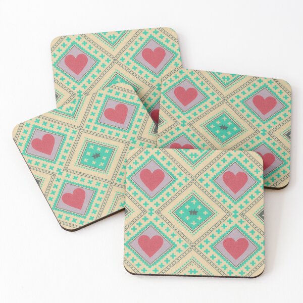 Item preview, Heart Geometric Patchwork Pattern designed and sold by SassyArtistry.