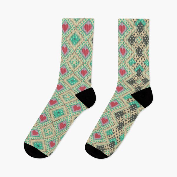 Item preview, Heart Geometric Patchwork Pattern designed and sold by SassyArtistry.