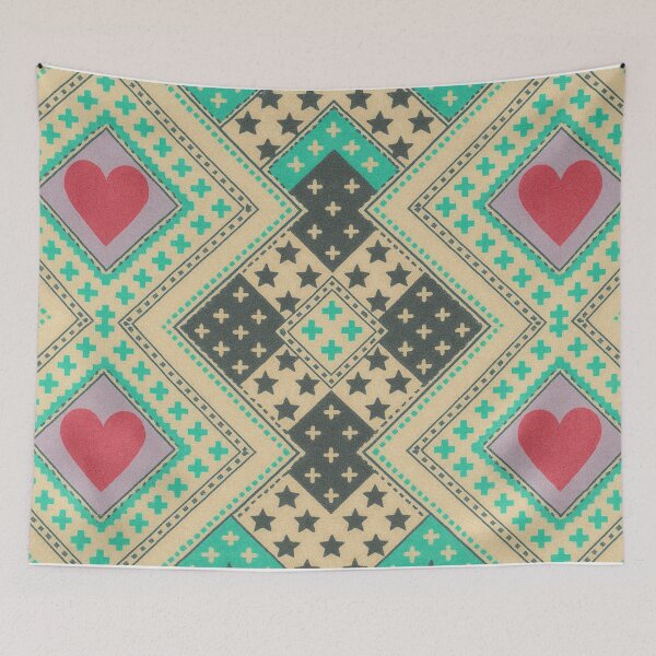 Item preview, Heart Geometric Patchwork Pattern designed and sold by SassyArtistry.