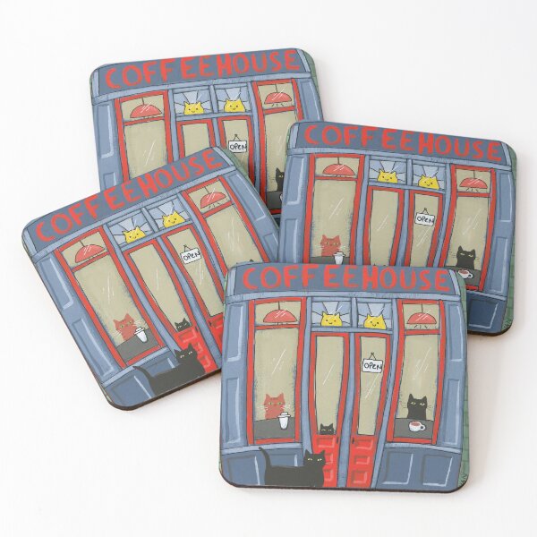 Item preview, The Cats Coffeehouse designed and sold by KilkennyCat Art.