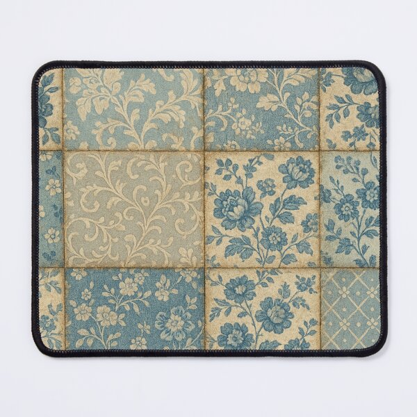Item preview, Vintage Blue Floral Patchwork designed and sold by SassyArtistry.