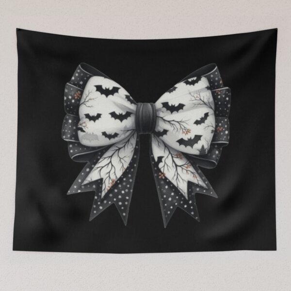 Item preview, bat Gothic bow designed and sold by szydelkowanika.