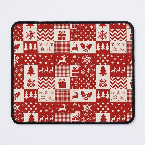 Item preview, Christmas Reindeer Snowflake Patchwork designed and sold by SassyArtistry.