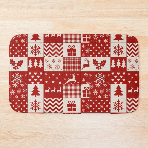 Item preview, Christmas Reindeer Snowflake Patchwork designed and sold by SassyArtistry.