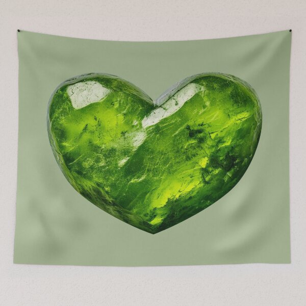 Item preview, August Birthstone - Peridot Heart Poster designed and sold by fatchairprint.