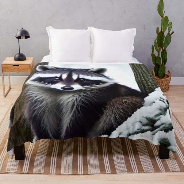 Item preview, Raccoon in Snowy Forest designed and sold by afrancisCL.