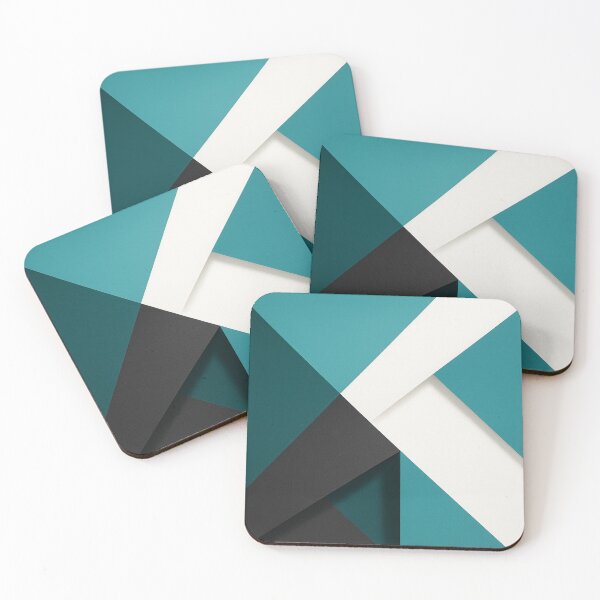 Item preview, Bold Teal Geometric Triangle Pattern designed and sold by SassyArtistry.