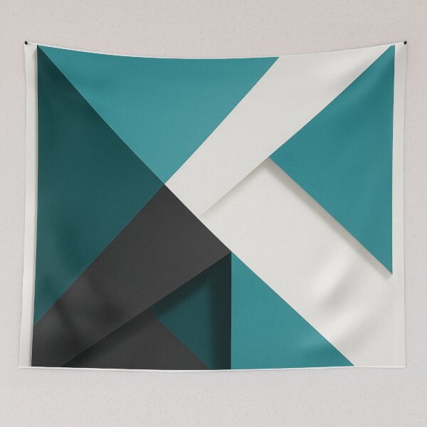 Item preview, Bold Teal Geometric Triangle Pattern designed and sold by SassyArtistry.