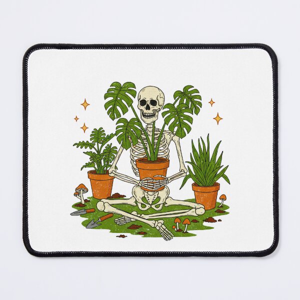 Item preview, Meditating Skeleton with Houseplants designed and sold by TeeARTHY.