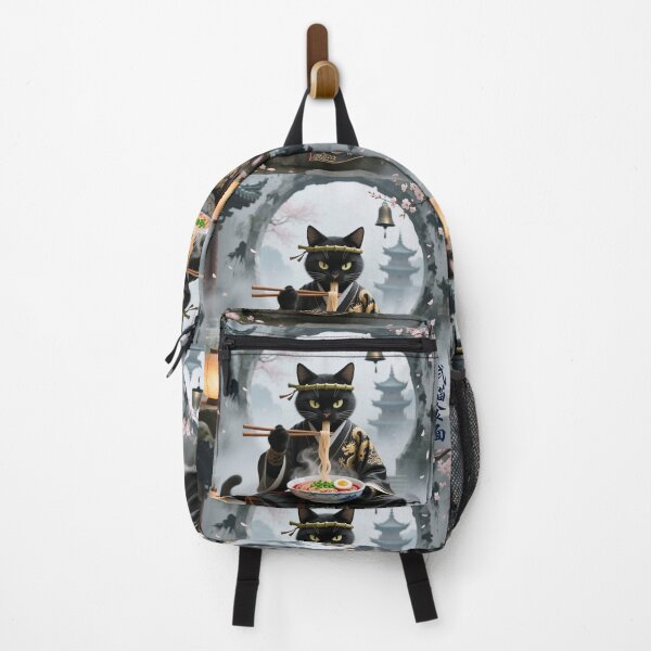 Item preview, Cut Gluttonous Cat with Ramen designed and sold by casamomo.
