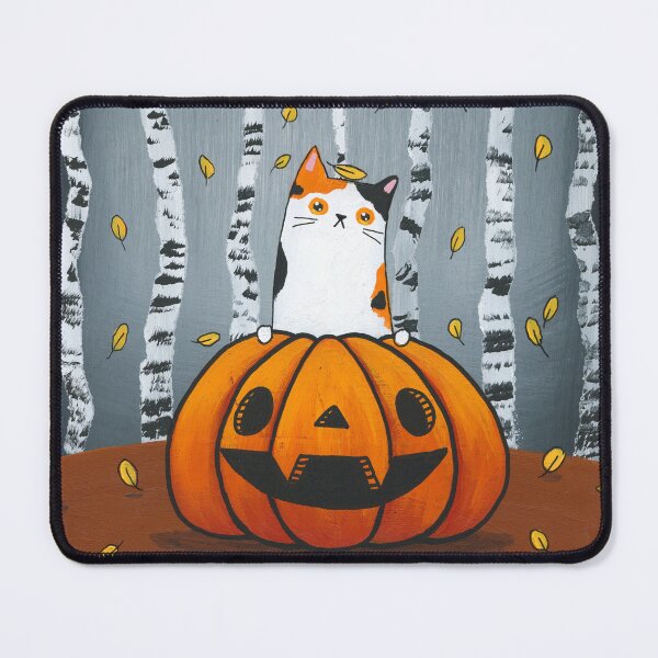 Item preview, Calico Cat Peek A Boo Pumpkin designed and sold by KilkennyCat Art.