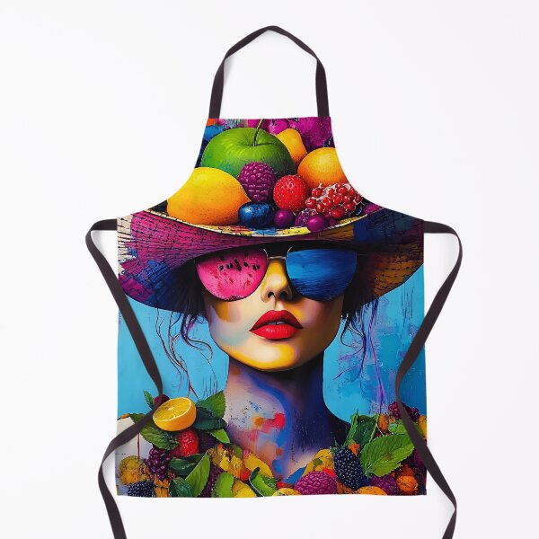 Item preview, Whimsy Pop Art Female With Fantastical Fruit Hat designed and sold by DEC02.